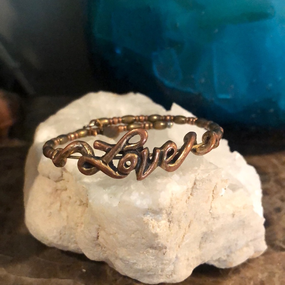 Alex and Ani “love” bangle - rose gold